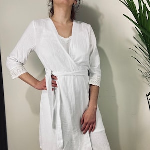 Muslin Bathrobe Belted robe