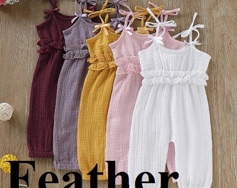Cotton Muslin Jumpsuits for girls Baby clothes