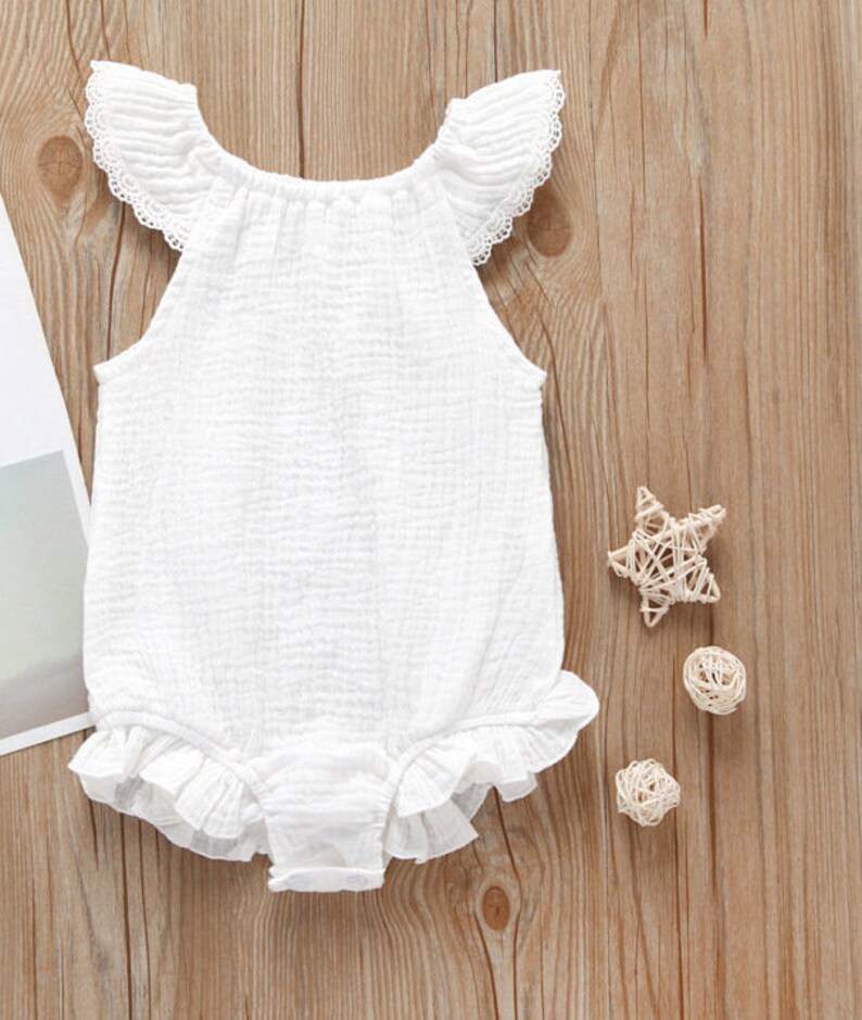 Baby clothes Cotton Muslin Romper for girl Etsy