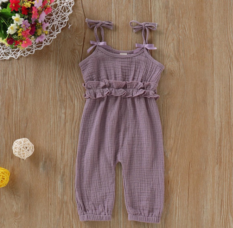 Baby clothes Cotton Muslin Jumpsuits for girls Etsy