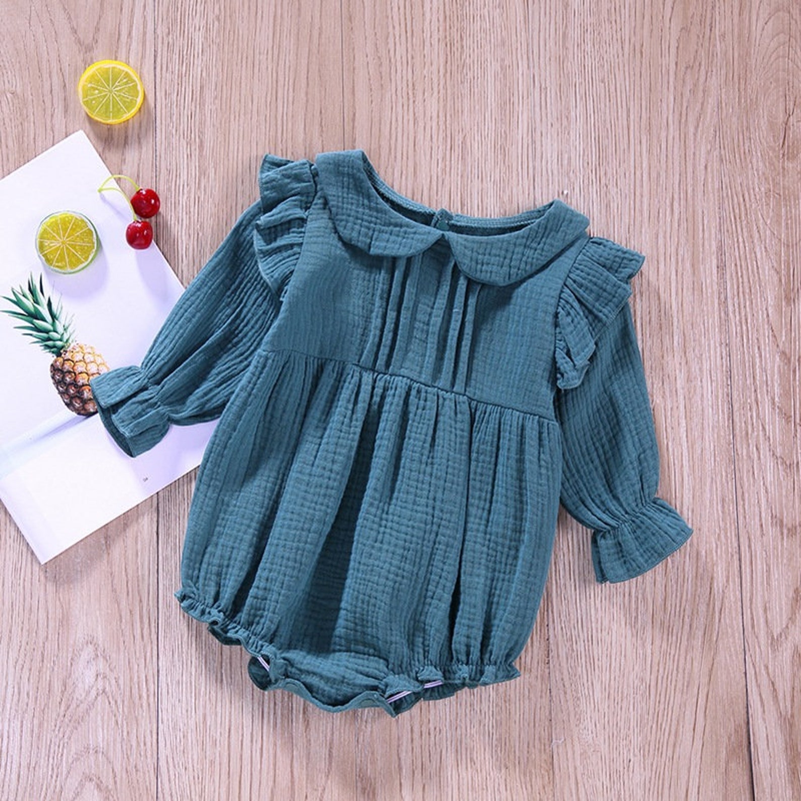 100% Cotton Baby Clothes Cotton Muslin Bodysuit for Girl | Etsy
