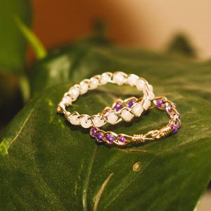 Braided Wire Ring, Stacking Ring, Dainty Ring, Custom Unique Ring, Wire Ring, Wire Wrapped Ring, Plus Size Rings, Seed Beads Rings, Women