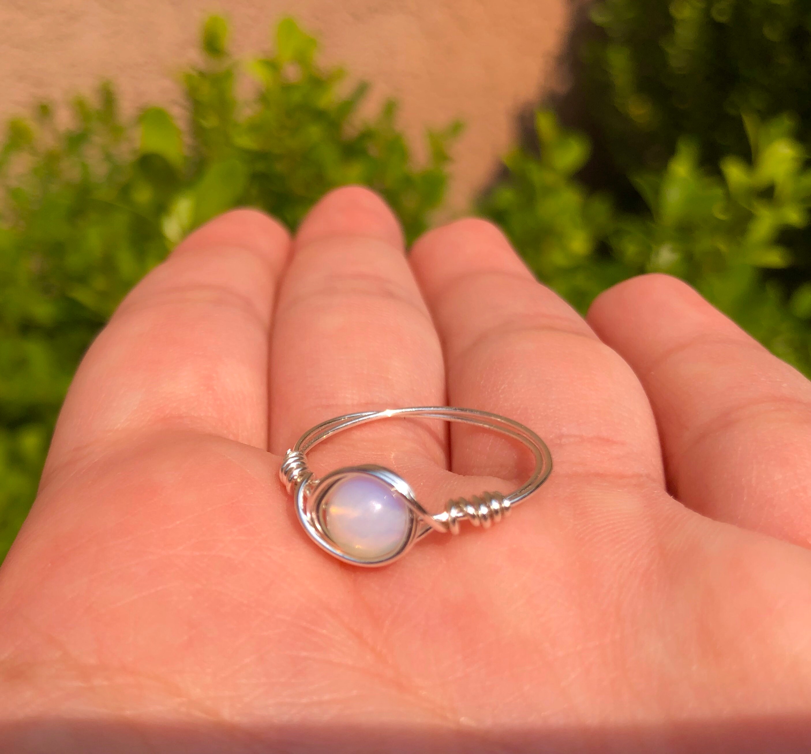 Opalite Wire Ring... Wire ring... Simple rings ... Gemstone rings