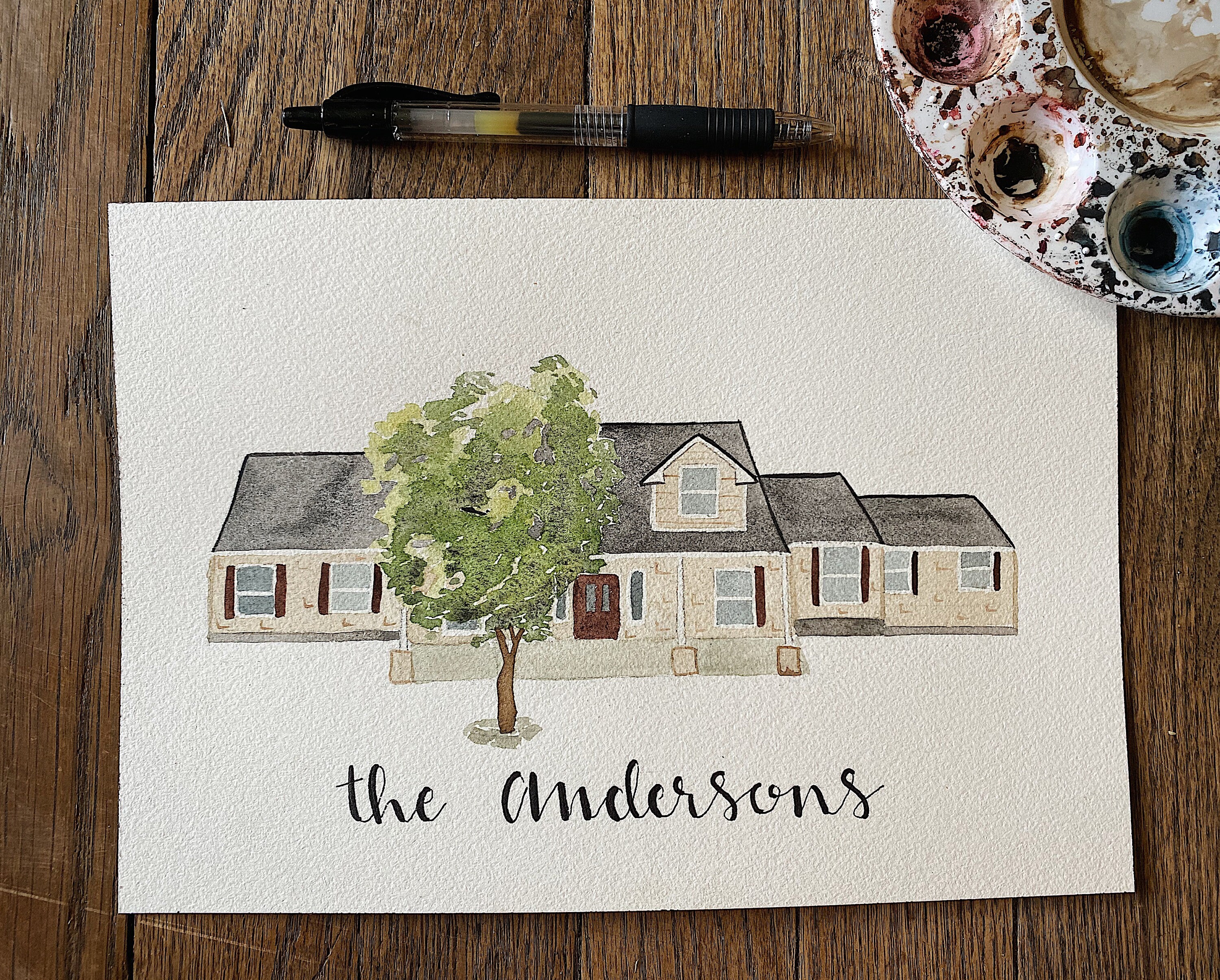 Custom Watercolor House Painting - Etsy