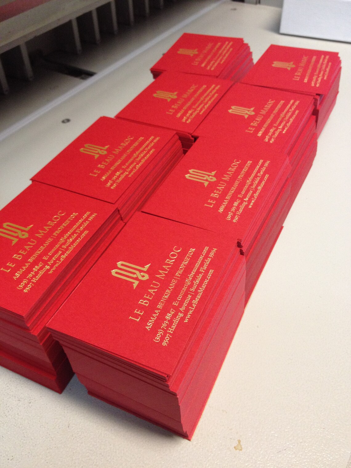 Gold Foil Business Card Etsy