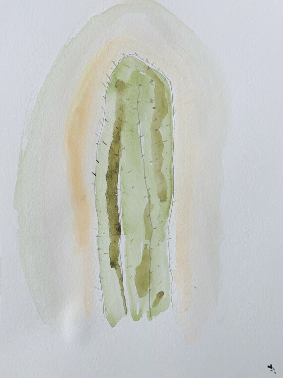 Minimalist •Solace• Watercolor Original Art
