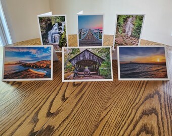 5x7 Photo Greeting Cards. Blank Inside. Scenes of Maine, Collection #1