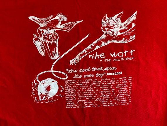 Mike Watt & the Secondmen tour T Shirt XL Firehose