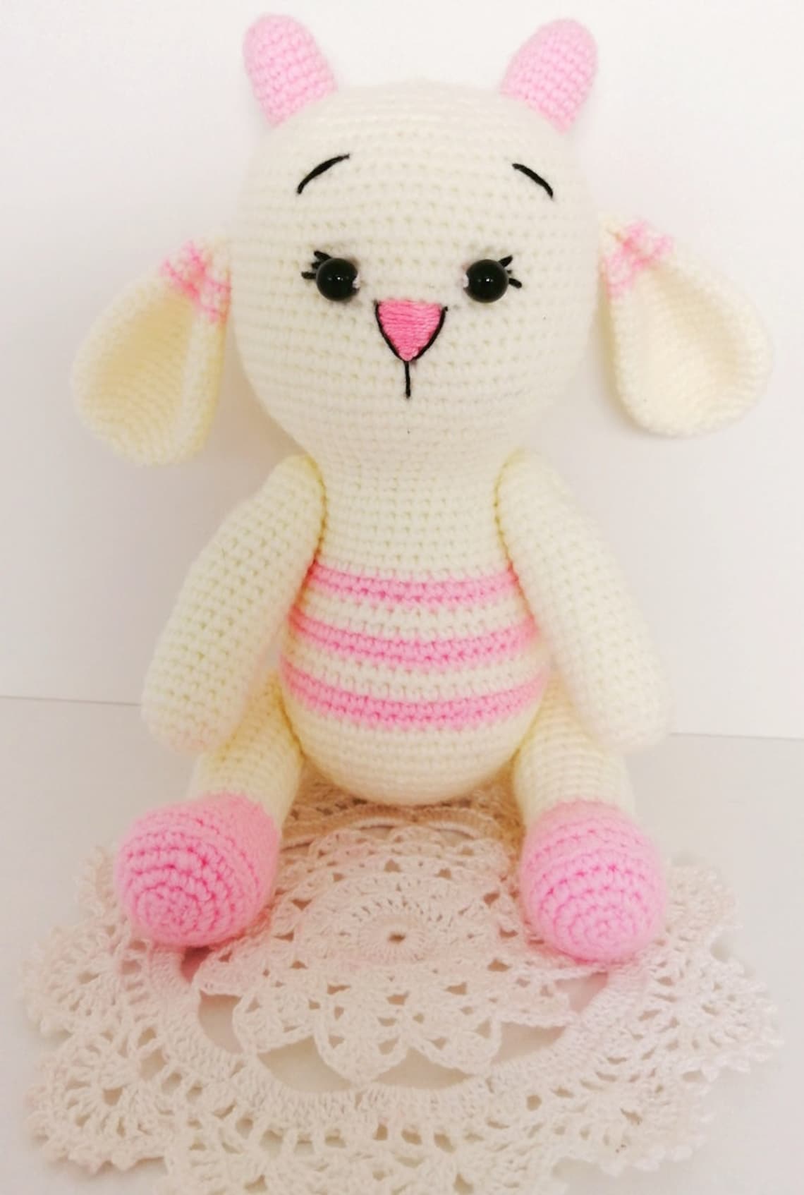 Knitted sheep knitted toy amigurumi knitted little white Etsy
