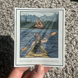 Embrace The Outdoor World Sticker Camping Sticker Outdoors Sticker Nature sticker Hiker Sticker Adventure Sticker travel sticker.