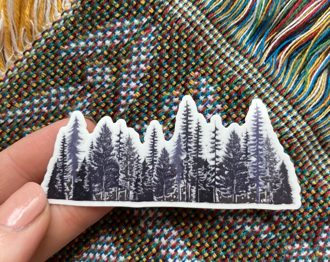 Treverk Sticker Trees Sticker | Outdoors Sticker | Nature Sticker | Hiker Sticker ...