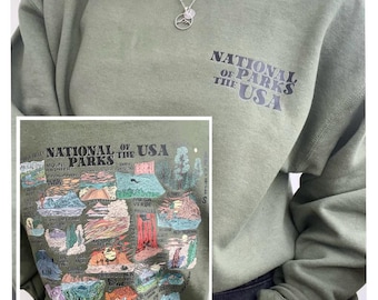 National Parks Comfort Colors Sweatshirt: USA Park Lover Gift