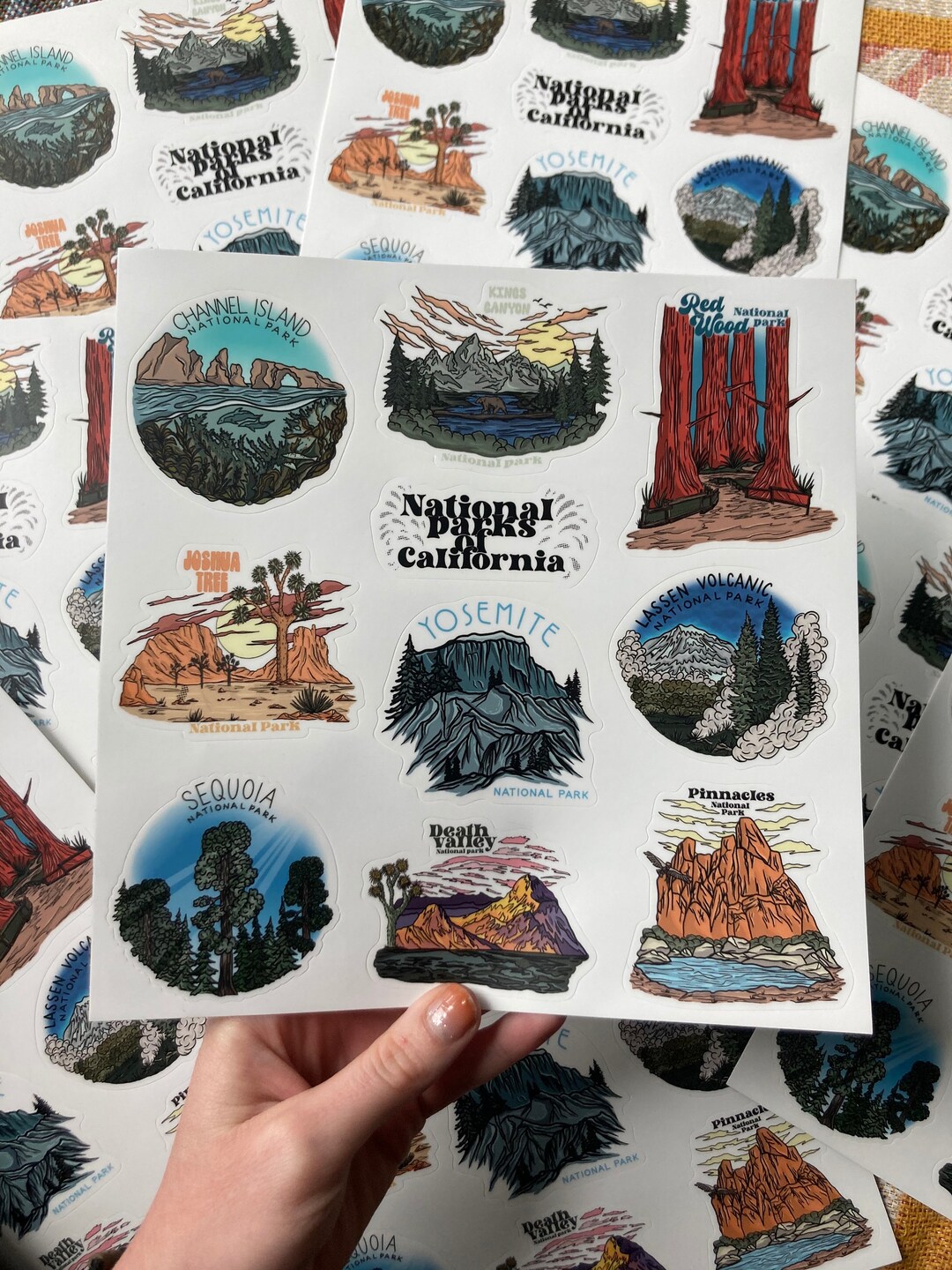 California National Parks Sticker Sheet: Waterproof Vinyl Decals for ...