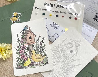 Cottage core Watercolor Mail Club Nature Inspired Painting Kit