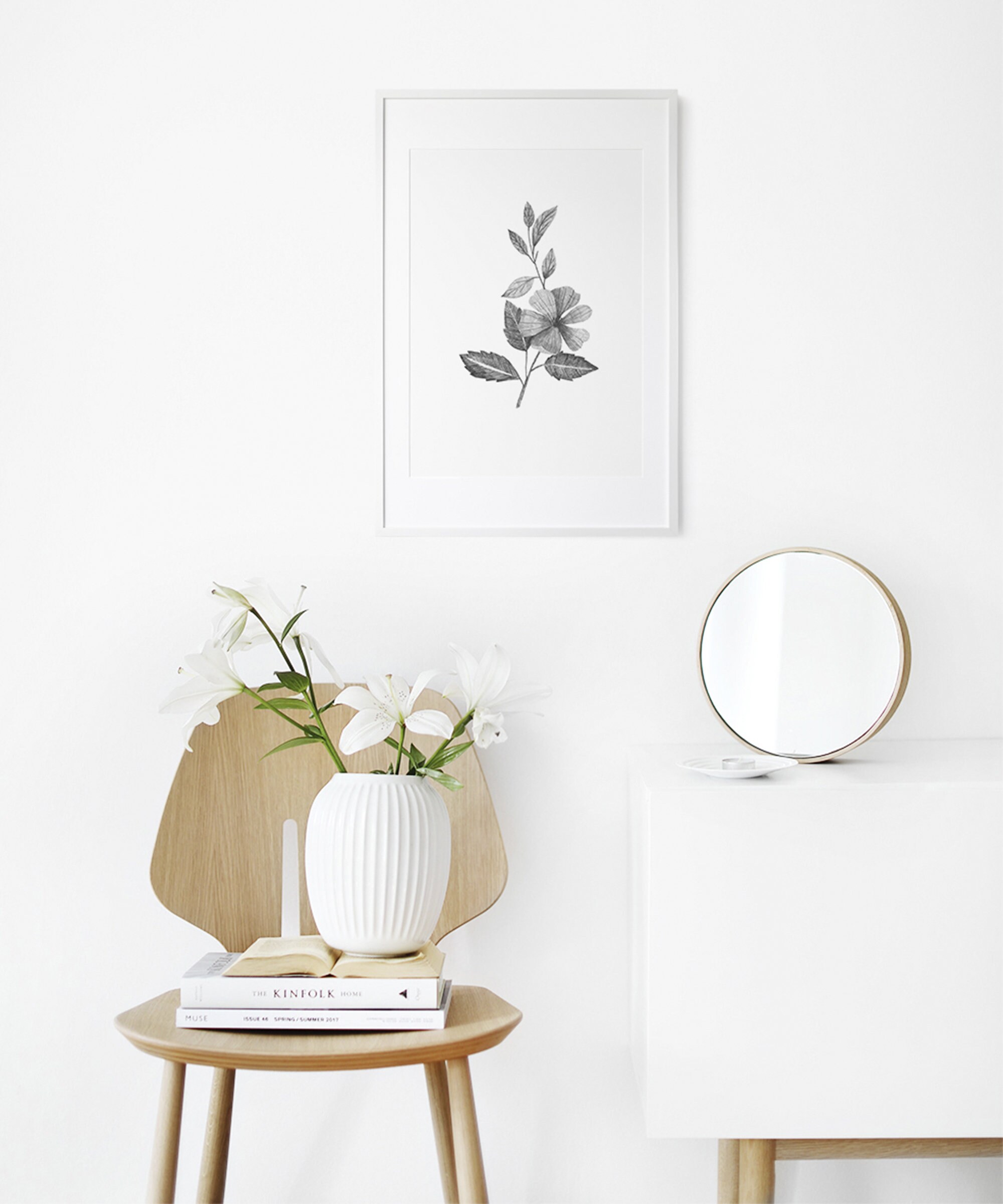 Abstract floral Printable Wall art set of 3 Botanical Art | Etsy