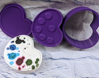 Painters Palette Bath Bomb Mold