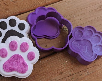 Cat Paw Print Bath Bomb Mold