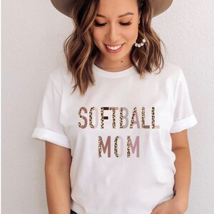 Softball Mom Shirt, Softball Leopard Mom shirt, sports mom shirt