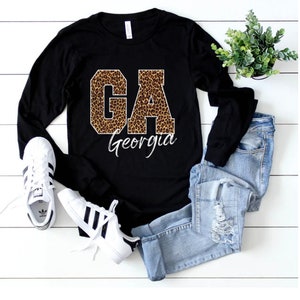 Georgia Leopard State Shirt, Leopard state shirt, Georgia tee, bulldogs tee