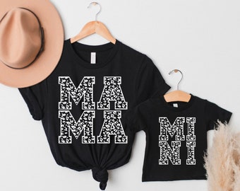 MAMA MINI leopard Shirt, mama leopard shirt , mini leopard shirt