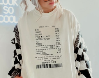 Jesus Paid It All price list shirt