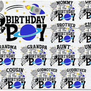 Space Birthday boy Shirt, family space birthday shirts, out of this world birthday, matching space shirts