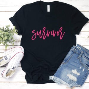 Survivor (pink ink only), think pink shirt, breast cancer survivor shirt, breast cancer shirt