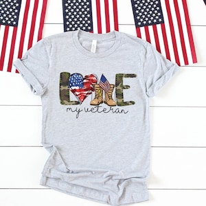 Love My Veteran Shirt: Military Spouse Family Tee