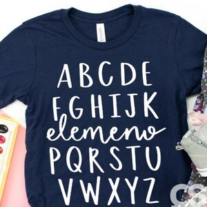 Elemeno Alphabet Shirt , kids alphabet shirt, alphabet tee, alphabet shirt, back to school tee