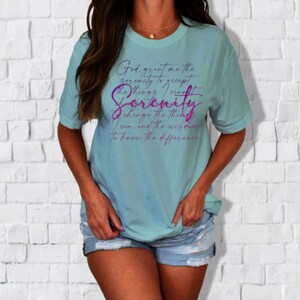 Serenity Prayer Multicolor shirt, serenity prayer shirt image 1
