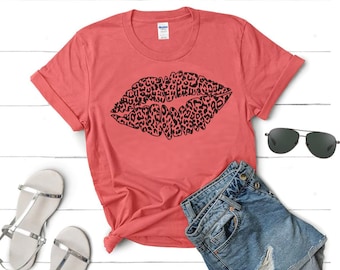 Leopard Lips (Black or White Ink) Shirt