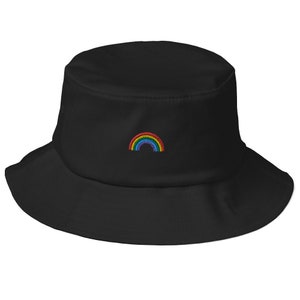 Rainbow Bucket Hat | Pride Hat 2022 Gay Pride Beanie | Cute Rainbow Pride Hat | Rainbow Bucket Hat Adult | LGBTQ Rainbow Gifts | Queer