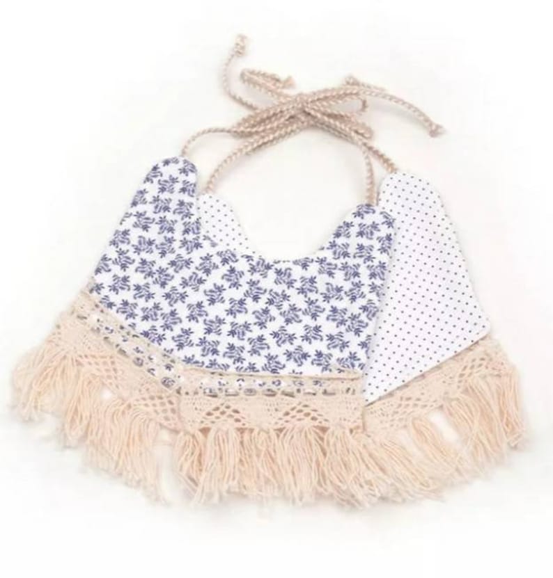 Vintage Style Baby BibFringe Bib100/% Organic CottonEco-friendlyGift Set