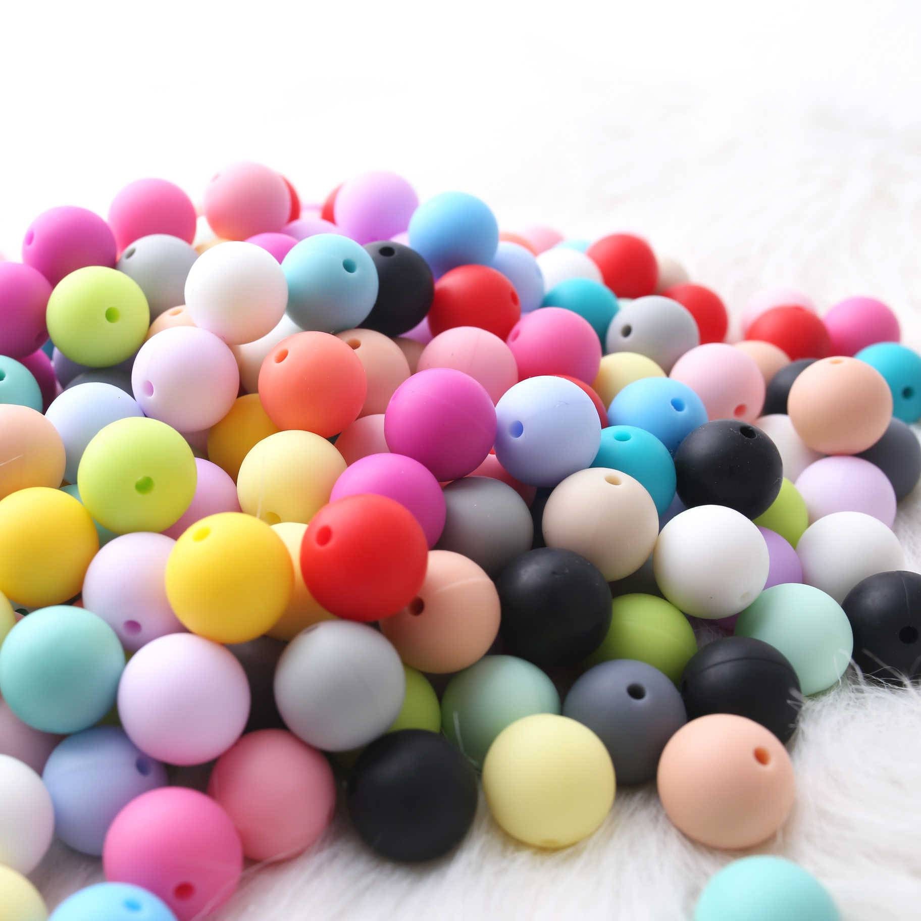 280Piece 15Mm Silicone Beads 30 Mixed Silicone Beads Bulk Round