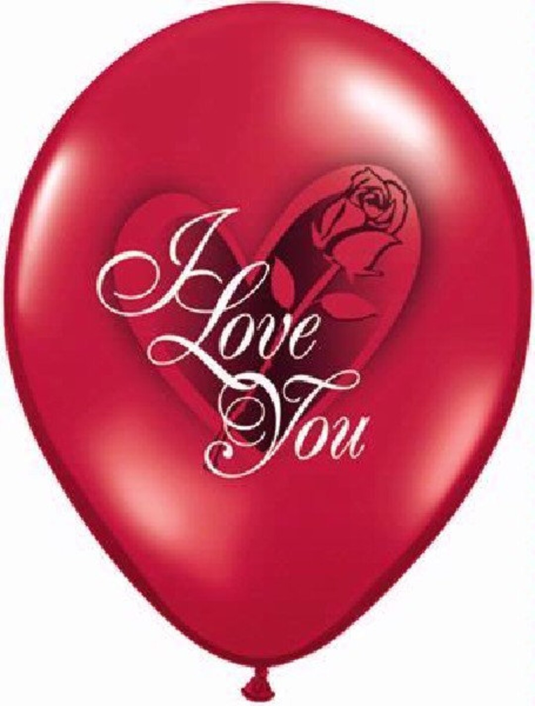 Red Rose 'I Love You' Balloon Etsy