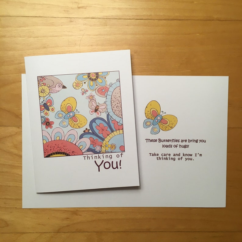 Thinking of You Note Card Set of 7 Etsy