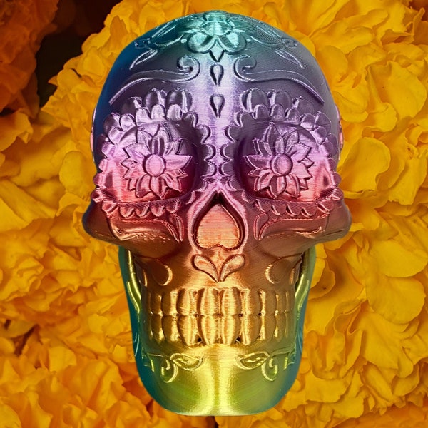 Day of the Dead Sugar Skull 3D Printed Planter Calavera