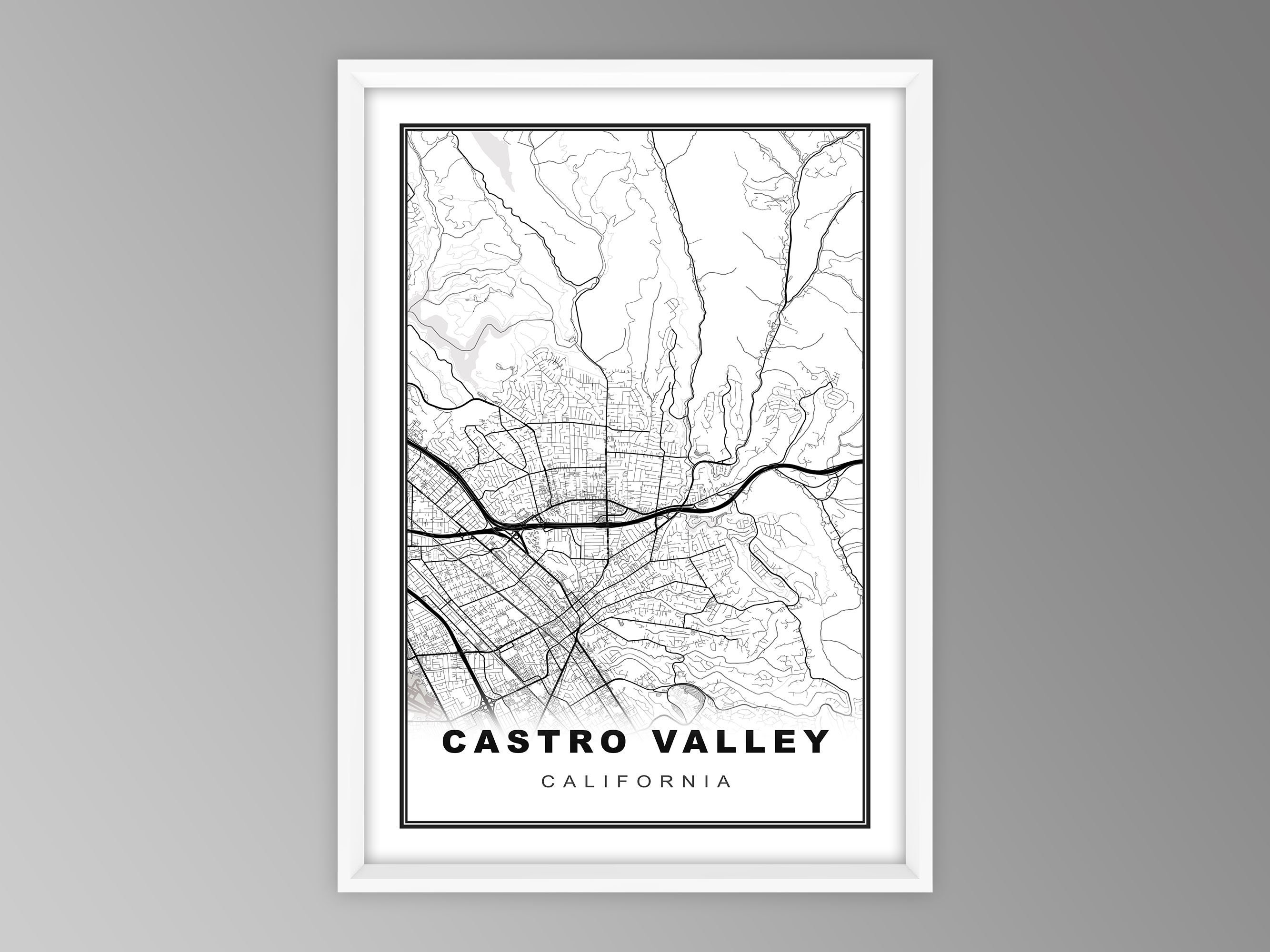 Castro Valley Map Print Castro - Il Fullxfull.2382031117 Pwmo
