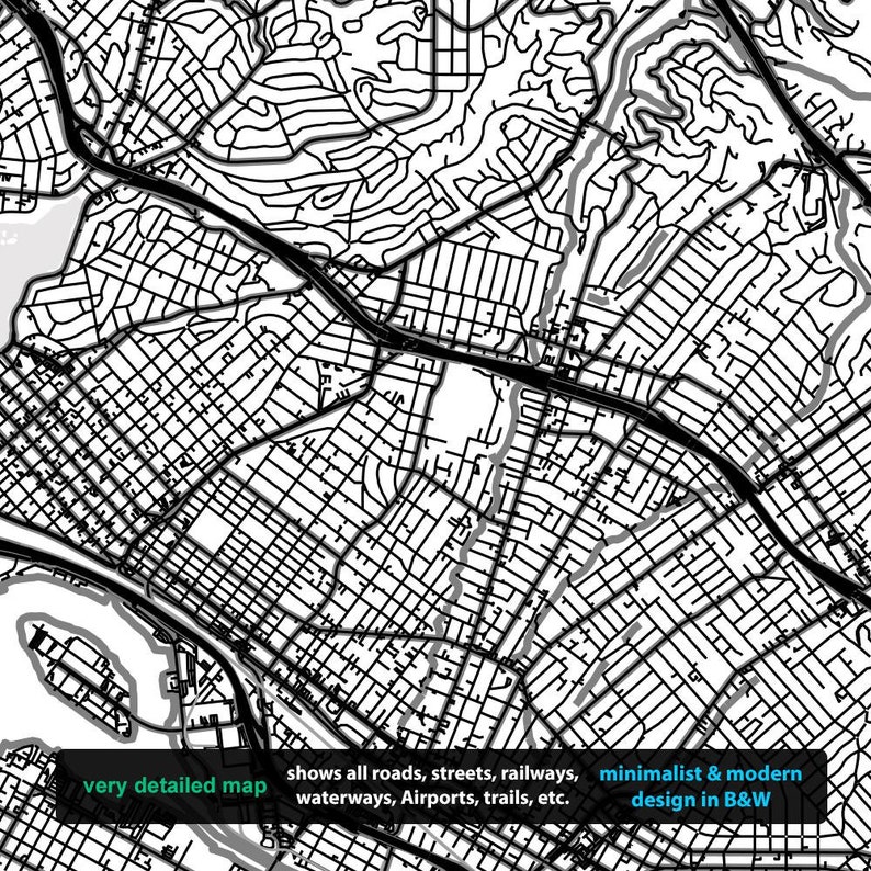 Bay Area Map Print Bay Area Wall Art Bay Area Poster San | Etsy