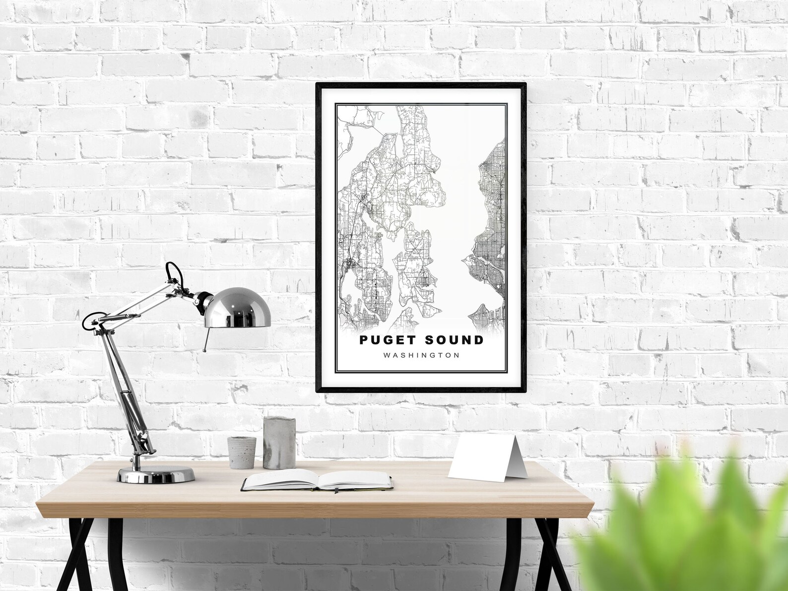 Puget Sound Map Print Puget Sound Wall Art Puget Sound | Etsy