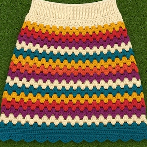 Crochet Skirt Pattern  Boho Festival Style PDF Download