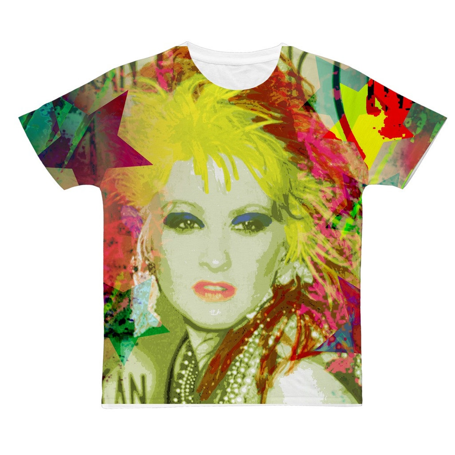 Cyndi Lauper Tshirt Classic Sublimation Adult Tshirt Unisex Etsy