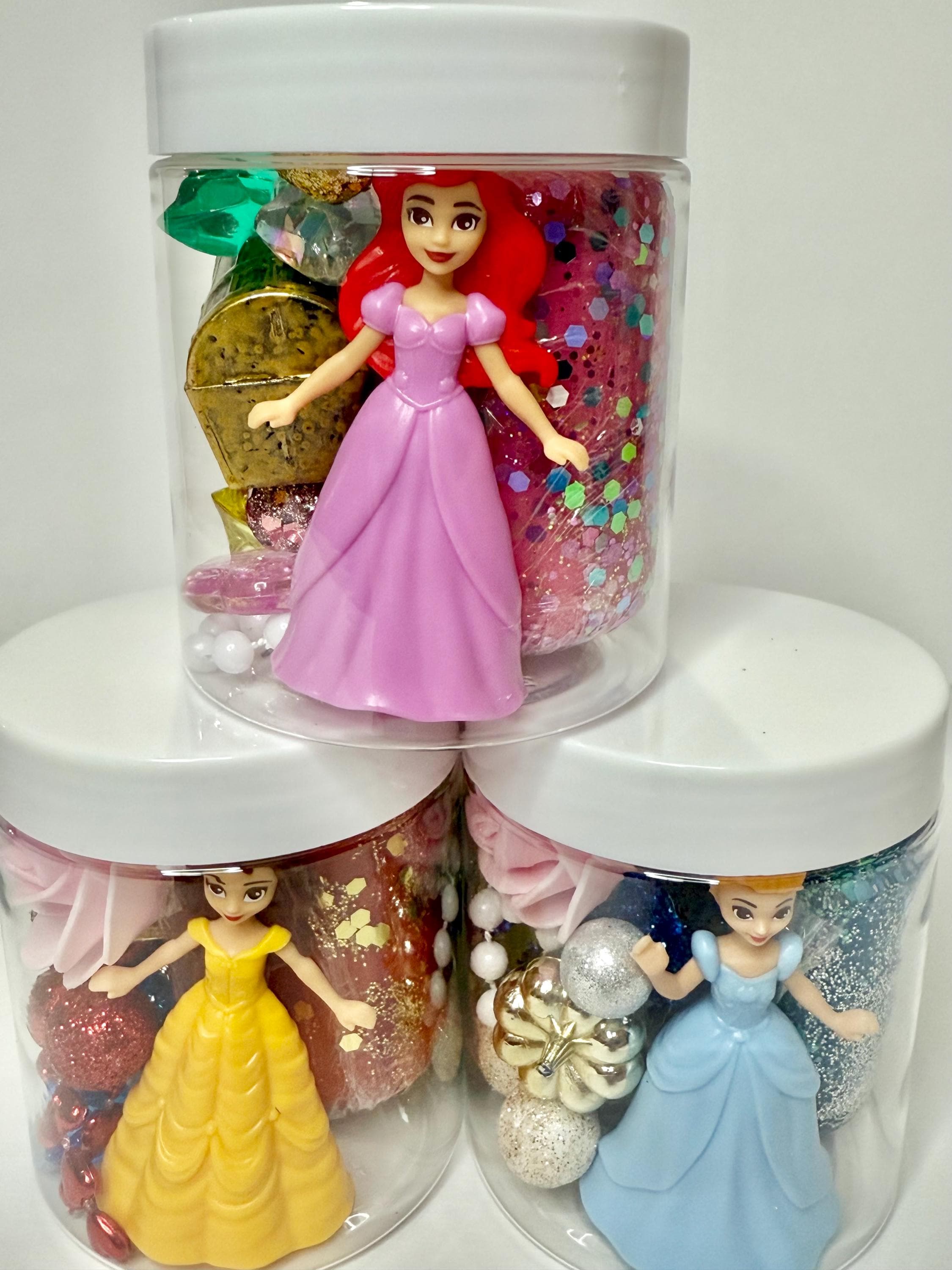 Princess Inspired Play Dough Favor  | Princess Party Favor | Princess Inspired Play Dough Jar