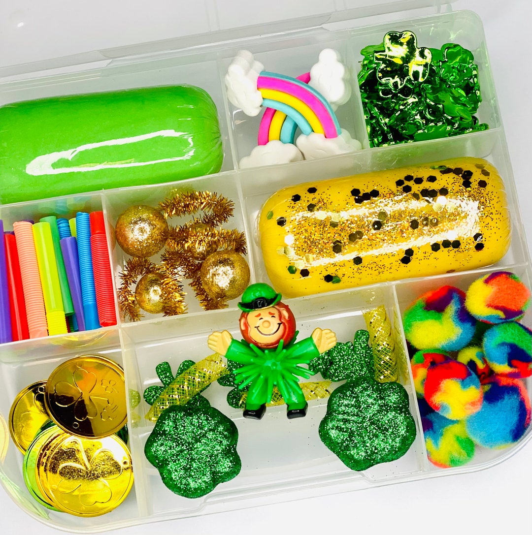 St Patricks Day Play Dough Kit  St Patricks Day Sensory Kit