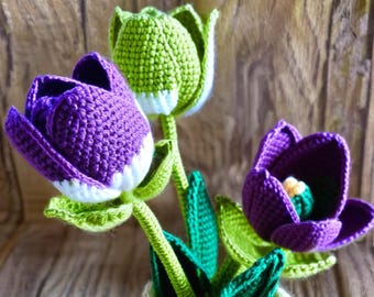 Crochet Tulip Pattern: Easy Spanish Instructions (PDF Pattern)