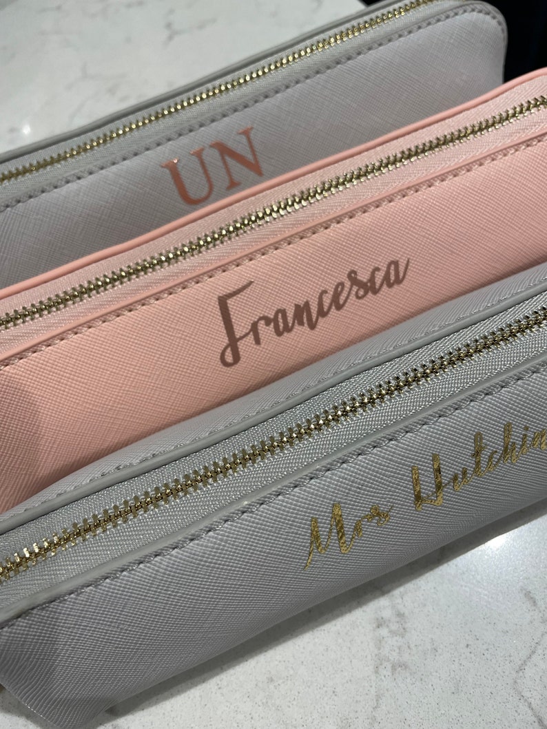 Personalised Mini Accessory Case - Faux Leather - Cosmetic Bag ...