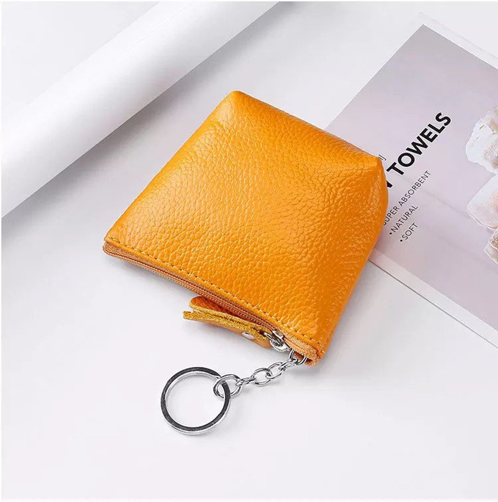Genuine Leather Car Key Holder/wallet - Men - Women - Card & Cash ...