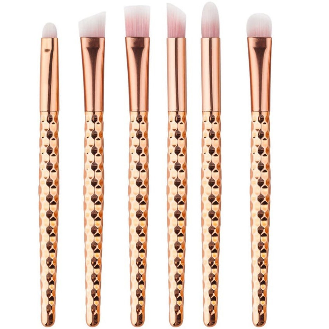 6pcs Rosegold Pink Eye Makeup Brush Set Etsy