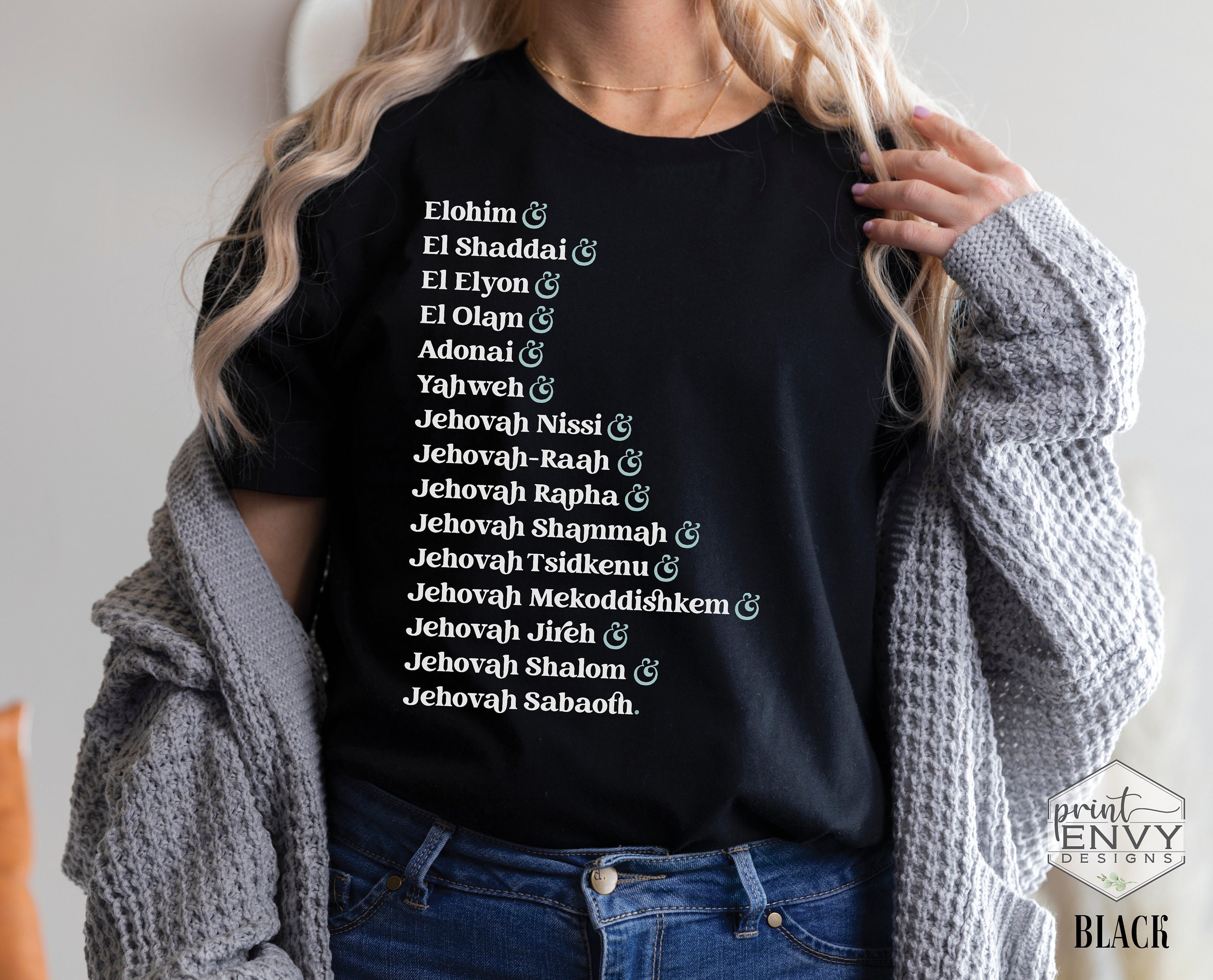 Camisa de Nombres de Dios Camisa de YHWH Camisa de Jehová | Etsy México