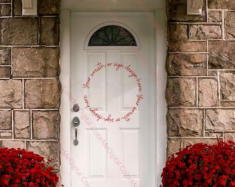 Front door step mock up for your sign and wreath designs digital white door mock-ups decal and SVG mockup instant download